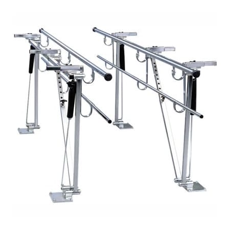 Fabrication Enterprises Deluxe Floor Mounted Parallel Bars, Height/Width Adjustable, 12' L 15-4092